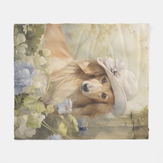 Couverture Polaire Beau Dachshund (Devant (Horizontal))