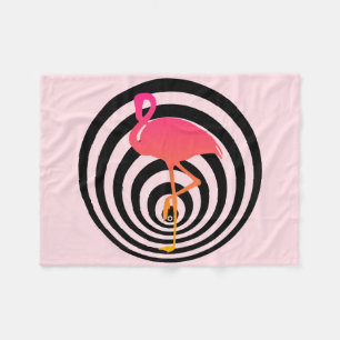 Couverture Polaire Beau flamant en cercles