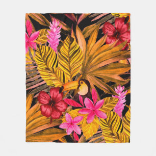 Couverture Polaire Beau fond motif d'été fleuri sans soudure