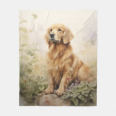 Couverture Polaire Beau Golden Retriever (Devant)