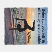 COUVERTURE POLAIRE BEAU GYMNASTICS PERSONNALISÉ FLEECE BLANKET (Devant (Horizontal))