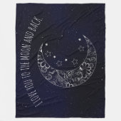 Couverture Polaire Beau je t'aime à la lune et au retour (Devant)