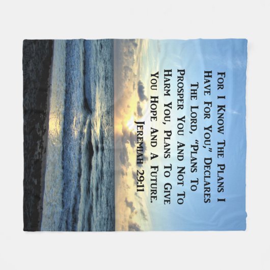 COUVERTURE POLAIRE BEAU JEREMIAH 29:11 SCRIPTURE VERSE (Devant (Horizontal))