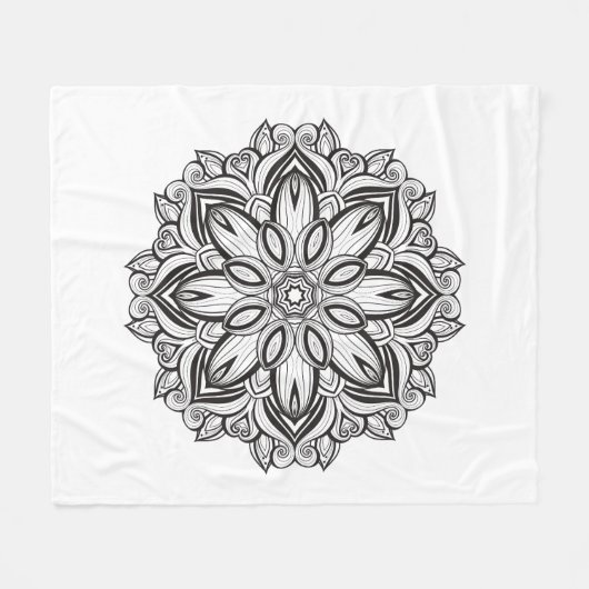 Couverture Polaire Beau mandala (Devant (Horizontal))