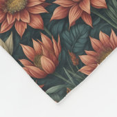 Couverture Polaire Beau motif de fleurs (Coin)