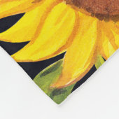 Couverture Polaire Beau motif de tournesols (Coin)