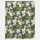 Couverture Polaire Beau motif floral classique (Devant)