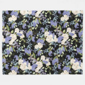 Couverture Polaire Beau motif floral Lilac Rose Foliage (Devant (Horizontal))