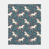 Couverture Polaire Beau motif magique de licorne (Devant)