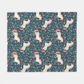 Couverture Polaire Beau motif magique de licorne (Devant (Horizontal))