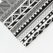 Couverture Polaire Beau motif noir aztèque (Coin)