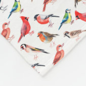 Couverture Polaire Beau motif. Oiseaux d'eau vive (Coin)