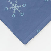 Couverture Polaire Beau Motif Snowflake sur Sky Blue (Coin)