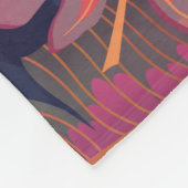 Couverture Polaire Beau motif tropical transparent avec flamme rose (Coin)