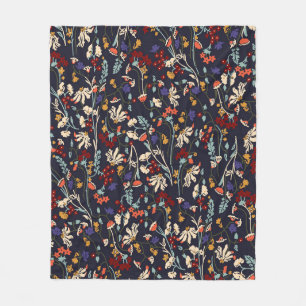Couverture Polaire Beau motif vintage Floral dans la variété