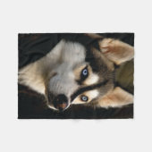 Couverture Polaire Beau Oreiller Husky Lrow (Devant (Horizontal))