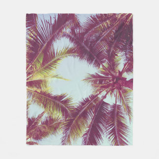 Couverture Polaire Beau palmier tropical autour de l'océan