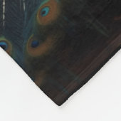 Couverture Polaire Beau paon bleu or (Coin)