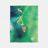 Couverture Polaire Beau papillon sur une fleur #2 (Devant)