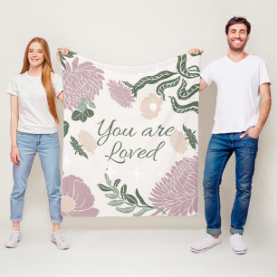Couverture Polaire Beau pastel motif l Cute design avec script