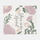 Couverture Polaire Beau pastel motif l Cute design avec script (Devant (Horizontal))