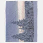 Couverture Polaire Beau paysage hivernal comme il neige (Devant)
