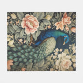 Couverture Polaire Beau Peacock William Morris Inspiré Floral (Devant (Horizontal))