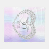 Couverture Polaire Beau Pearl Heart 30e anniversaire de Mariage (Devant (Horizontal))