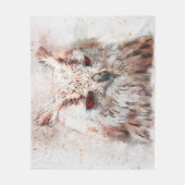 Couverture Polaire Beau Sac fourre-tout de Chouette à Accent Rouille (Devant)