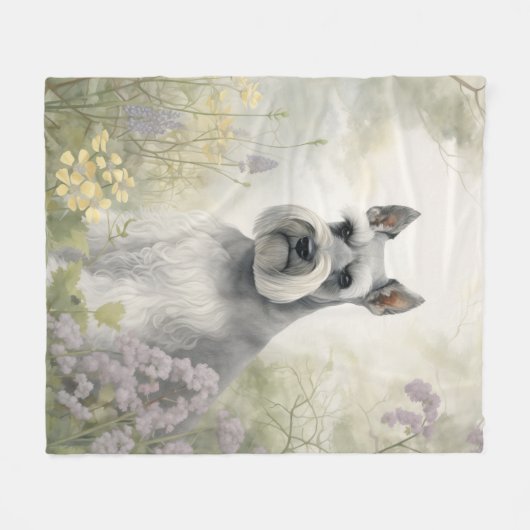 Couverture Polaire Beau Schnauzer (Devant (Horizontal))