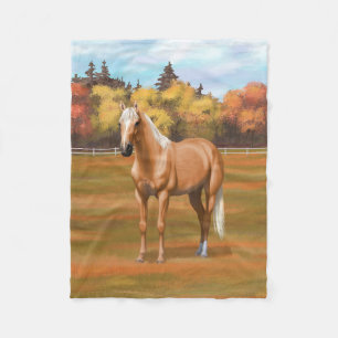 Couverture Polaire Beau Stallion Cheval Palomino Quarter