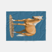 Couverture Polaire Beau Stallion Cheval Palomino Quarter (Devant (Horizontal))