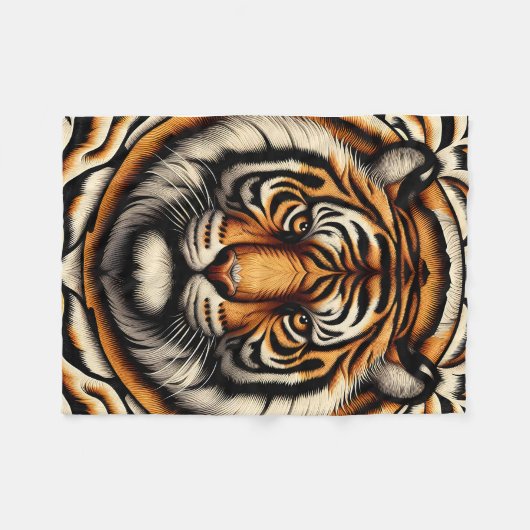 Couverture Polaire Beau tigre (Devant (Horizontal))