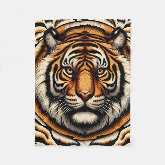 Couverture Polaire Beau tigre (Devant)