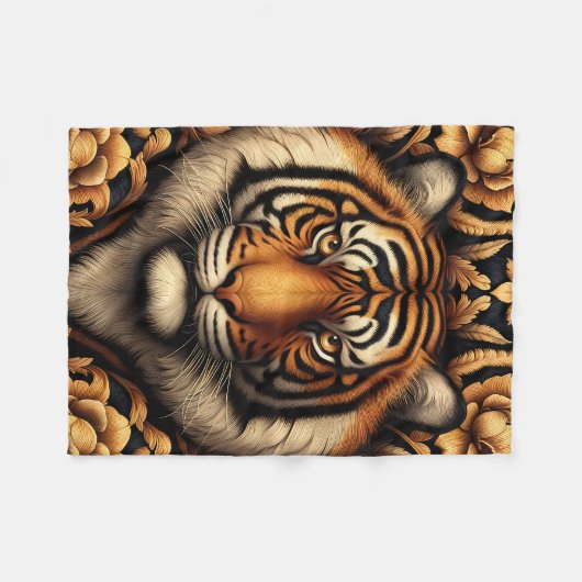 Couverture Polaire Beau tigre (Devant (Horizontal))