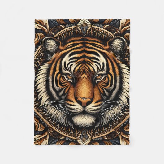 Couverture Polaire Beau tigre (Devant)