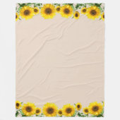 Couverture Polaire Beau tournesol jaune sur beige clair (Devant)