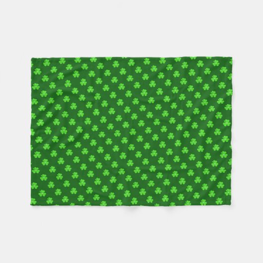 Couverture Polaire Beau trèfle vert pour la Saint Patrick (Devant (Horizontal))