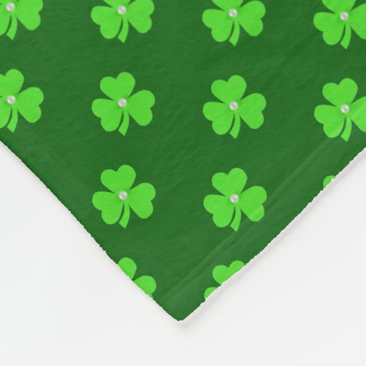 Couverture Polaire Beau trèfle vert pour la Saint Patrick (Coin)