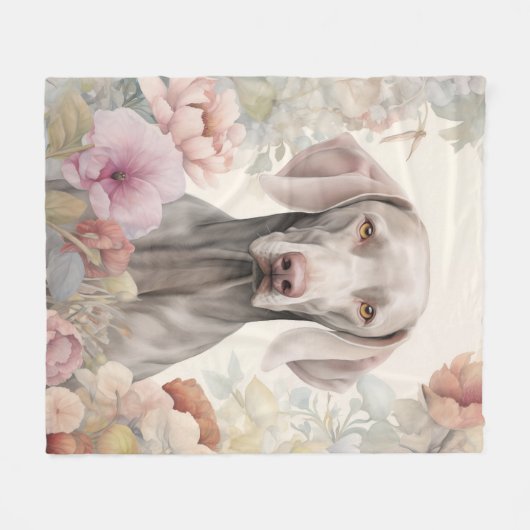 Couverture Polaire Beau Weimaraner (Devant (Horizontal))