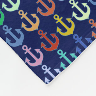 Couverture Polaire Beaucoup d'Ancres colorées côte à côte motif