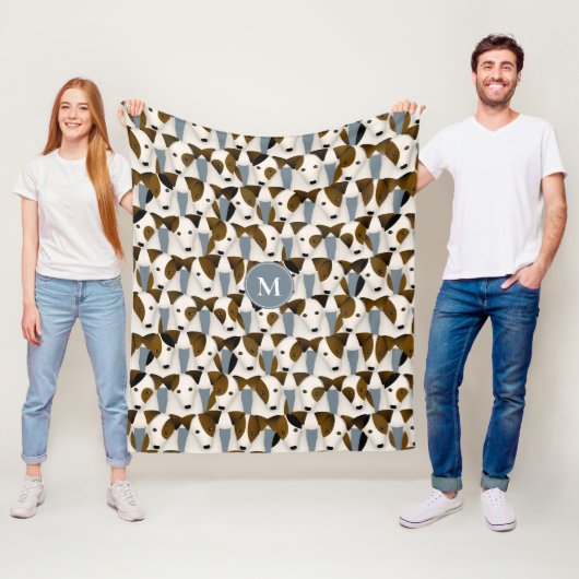 Couverture Polaire Beaucoup de Parson Jack Russell Terriers chiens mo (En situation)