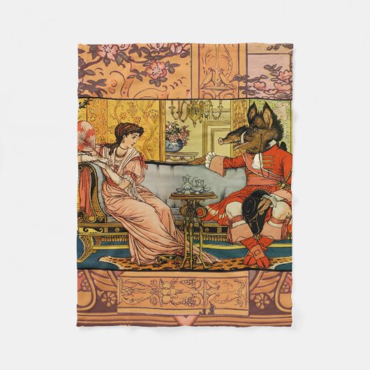 Couverture Polaire Beauté Beast Classic Fairy Tale Caractères (Devant)