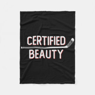 Couverture Polaire Beauté certifiée drôle de langue d'hockey sur glac
