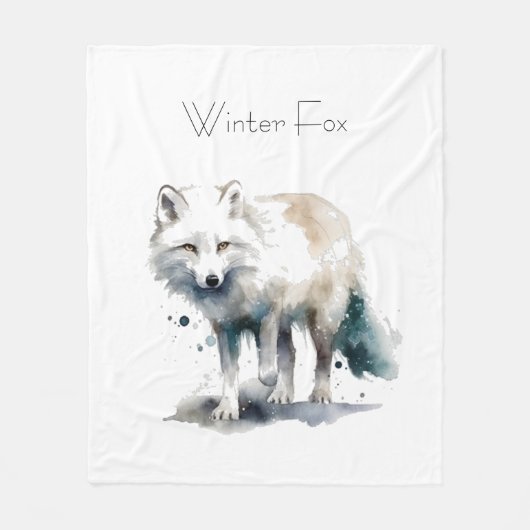 Couverture Polaire Beauté de l'Arctique : Coutume de Fox d'hiver (Devant)