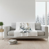 Couverture Polaire Beauté de l'Arctique : Coutume de Fox d'hiver