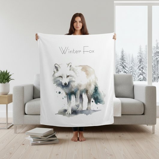 Couverture Polaire Beauté de l'Arctique : Coutume de Fox d'hiver