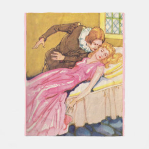 Couverture Polaire Beauté de sommeil de baiser de prince charme