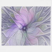 Couverture Polaire Beauté étonnante Fleur d'art Abstrait fractal mode (Devant (Horizontal))