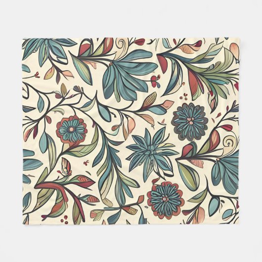 Couverture Polaire Beauté florale (Devant (Horizontal))